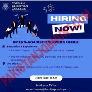 Forman Christian College Lahore Jobs 2024