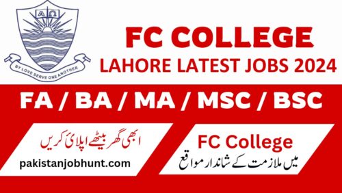 Forman Christian College Lahore Jobs 2024