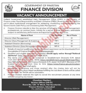 Ministry of Finance Division Jobs 2024